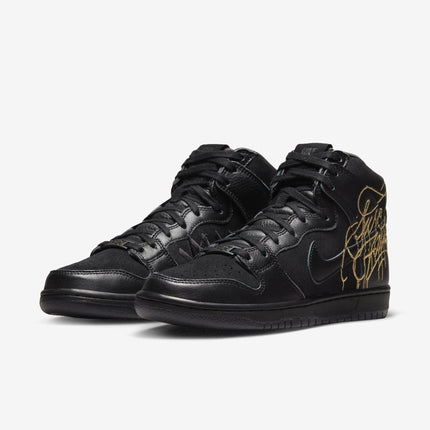 Nike SB Dunk High Pro QS x Faust 'Black / Metallic Gold' (2022) | SOLE SERIOUSS [3]