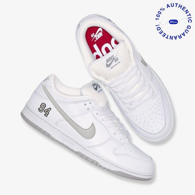Nike SB Dunk Low OG QS x Supreme 'White / Metallic Silver' (2025) | SOLE SERIOUSS [1]