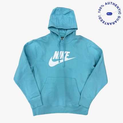 Nike Sportswear Club 'Classic Logo' Fleece Graphic Pullover Hoodie Blue Chill | SOLE SERIOUSS [1]