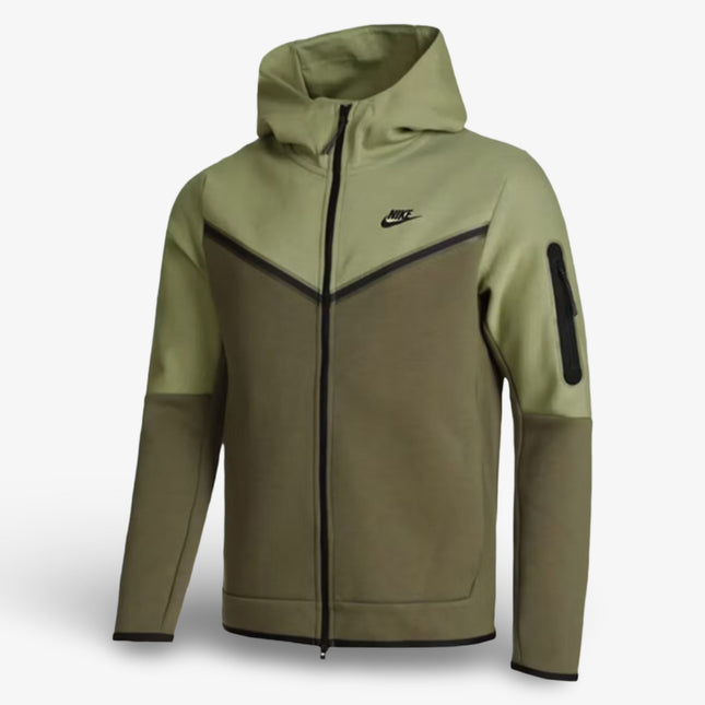 Nike Sportswear Tech Fleece Full-Zip Hoodie Alligator / Medium Olive (FW23) CU4489-334 - SOLE SERIOUSS (1)