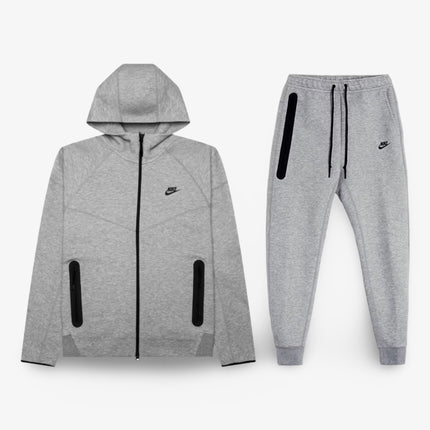Nike Sportswear Tech Fleece Full Zip Hoodie Joggers Dark Heather Grey Black Set Atelier-lumieres Cheap Sneakers Sales Online 1