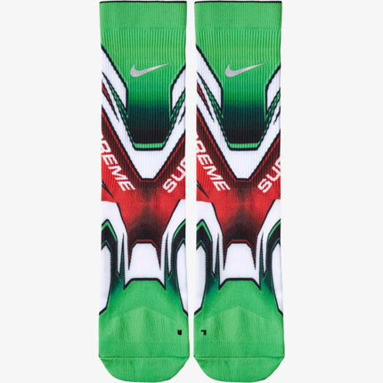 Nike x Supreme Spark Crew Socks Green Multi (FW24) FW24A25-GREEN-MULTI - SOLE SERIOUSS (1)