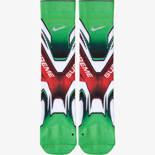 Nike x Supreme Spark Crew Socks Green Multi (FW24) FW24A25-GREEN-MULTI - SOLE SERIOUSS (1)