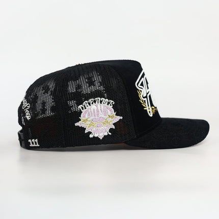 dvniel.luu 'OG Frisco: The City that Made Me' Trucker Snapback Hat Black Corduroy / Mesh | SOLE SERIOUSS [4]