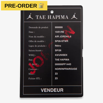 *PRE-ORDER* Air Jordan 6 Retro 'Reimagined Reverse Infrared / 1999 Salesman Sample' (2026) (GS) | SOLE SERIOUSS [9]