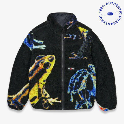 Palace 'Frogger' Reversible Fleece Jacket Black Frog (FW25) | SOLE SERIOUSS [1]