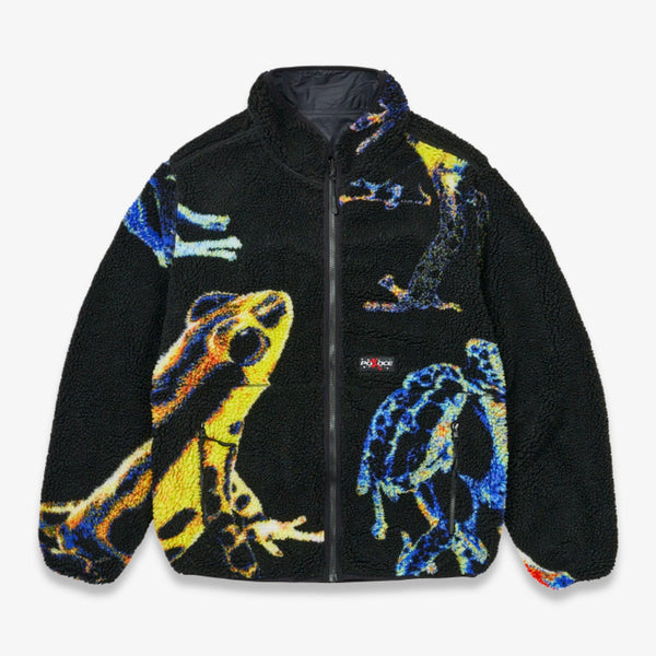 ジャケット・アウター PALACE Fleece Jacket Palace 'Frogger' Reversible Fleece Jacket Black Frog (FW25) – SOLE