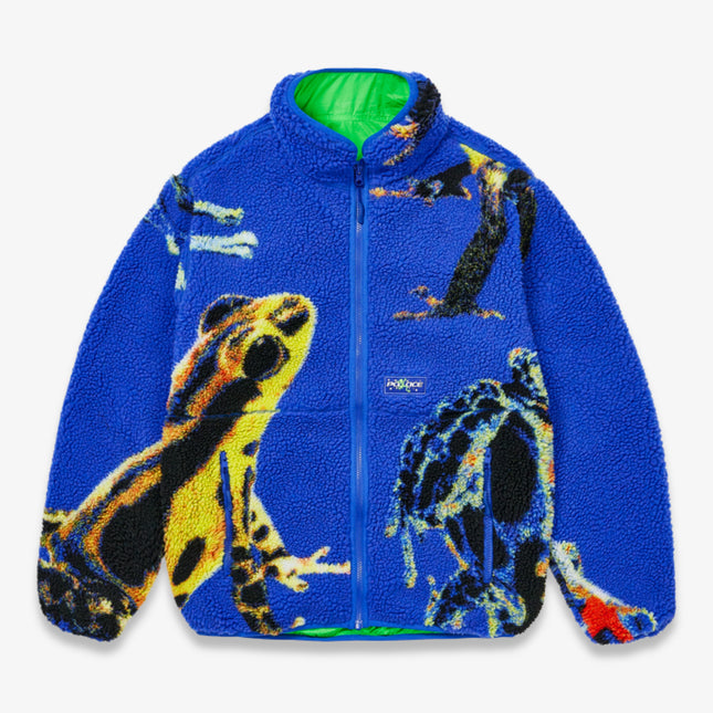 Palace 'Frogger' Reversible Fleece Jacket Blue Frog (FW25) | SOLE SERIOUSS [1]