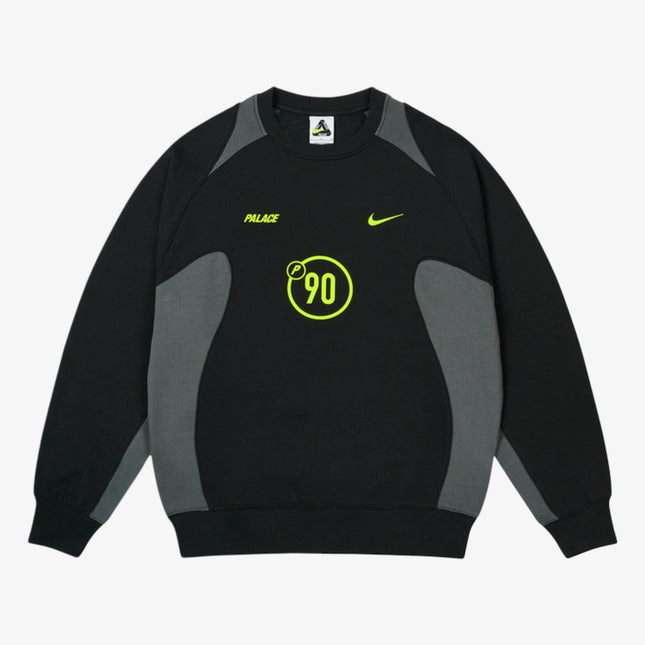 Palace x Nike 'Total 90' Crewneck Sweatshirt Black (FW25) | SOLE SERIOUSS [1]