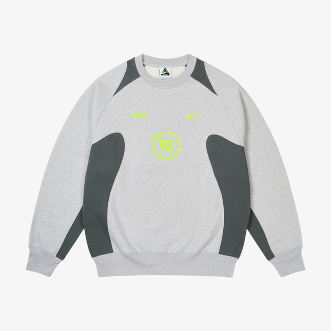 Palace x Nike 'Total 90' Crewneck Sweatshirt Grey Marl (FW25) | SOLE SERIOUSS [1]