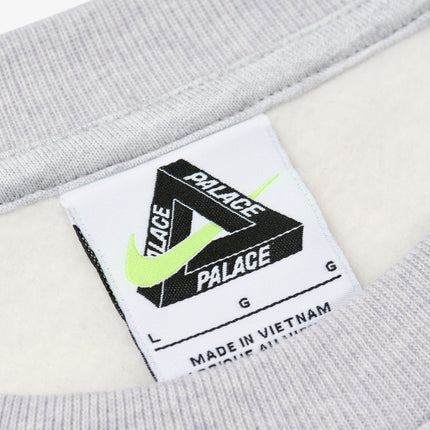 Palace x Nike 'Total 90' Crewneck Sweatshirt Grey Marl (FW25) | SOLE SERIOUSS [4]