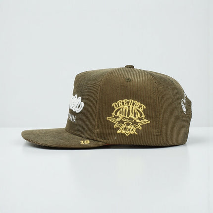 dvniel.luu 'OG BA: From the Bay to the World' Snapback Hat Olive Corduroy | SOLE SERIOUSS [2]