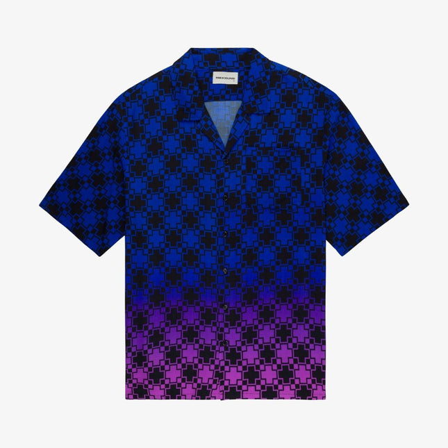 Pink Dolphin Button Up Lounge Shirt Sunrise Checker - SOLE SERIOUSS (1)