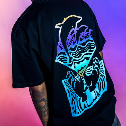 Pink Dolphin 'Flame Logo' Tee Black - SOLE SERIOUSS (3)