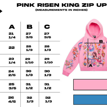 We Are Righteous 'Risen King' Cropped Zip Up Hoodie Pink