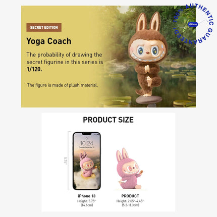 Pop Mart Labubu The Monsters Lazy Yoga Series Vinyl Figure (Sealed Case of 10 Blind Boxes) | SOLE SERIOUSS [5]