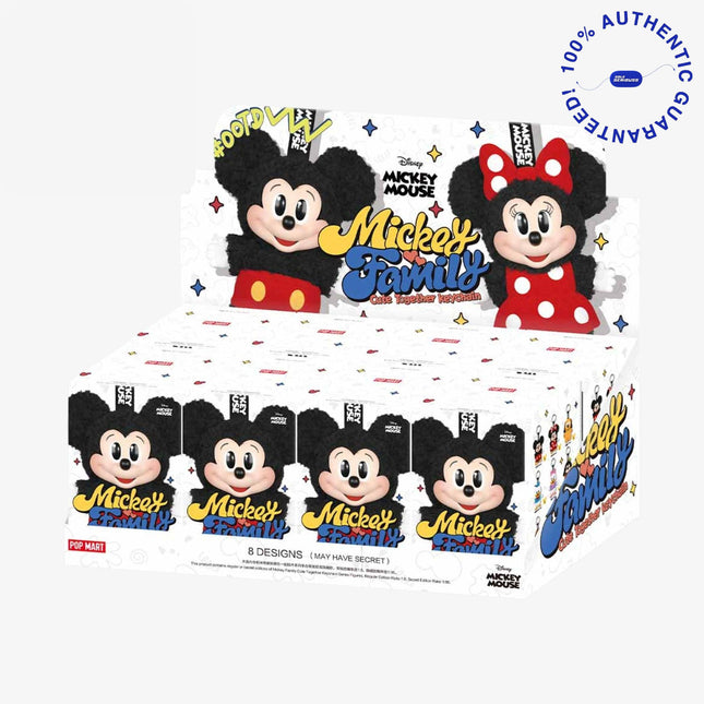Pop Mart x Disney Mickey Family Cute Together Series Vinyl Face Plush Keychain (Sealed Case of 8 Blind Boxes) | SOLE SERIOUSS [1]