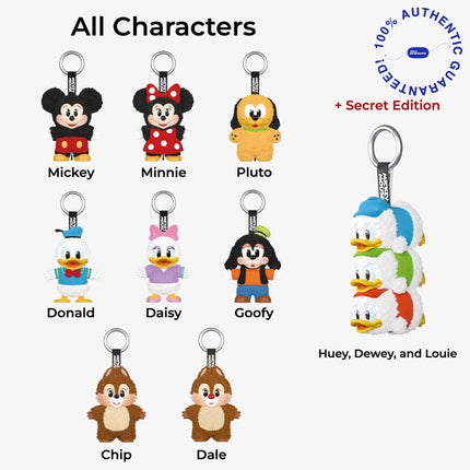 Pop Mart x Disney Mickey Family Cute Together Vinyl Face Plush Keychain (Complete Standard Set of 8 Characters) | SOLE SERIOUSS [2]