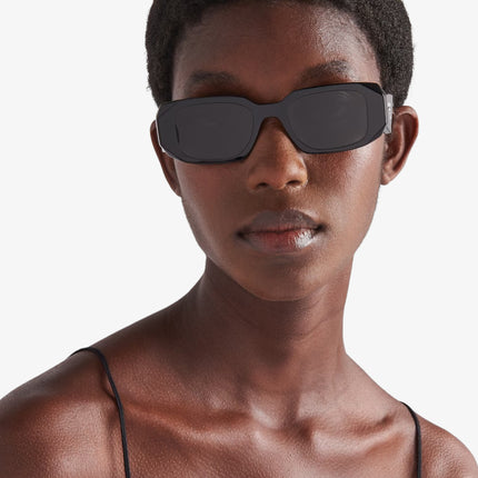 Prada Symbole Sunglasses Black (Slate Grey Lenses) | SOLE SERIOUSS [7]