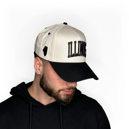 Prestige Collection Illinois Snapback Hat Off White | SOLE SERIOUSS [2]