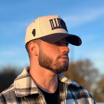 Prestige Collection Illinois Snapback Hat Off White | SOLE SERIOUSS [6]