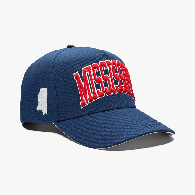 Prestige Collection Mississippi Snapback Hat Rebel Navy Blue | SOLE SERIOUSS [1]