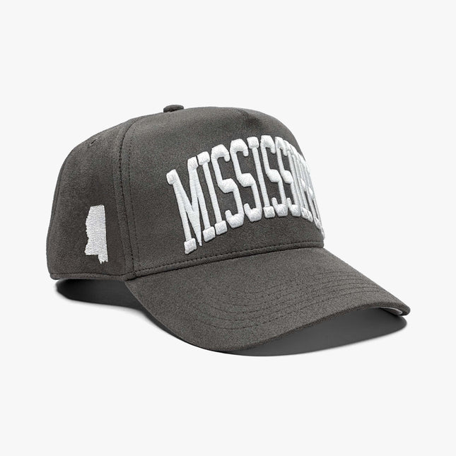 Prestige Collection Mississippi Suede Snapback Hat Charcoal | SOLE SERIOUSS [1]
