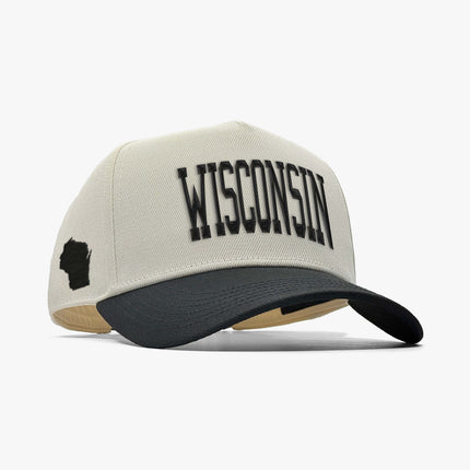 Prestige Collection Wisconsin Snapback Hat Off White | SOLE SERIOUSS [1]
