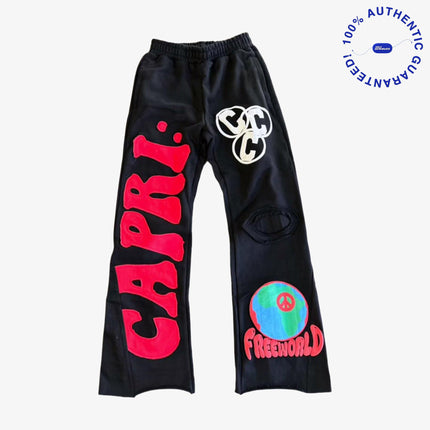 ProjectCapri 'FREEWORLD' Denim Flared Sweats - SOLE SERIOUSS