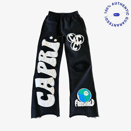ProjectCapri 'FREEWORLD' Denim Flared Sweats - SOLE SERIOUSS