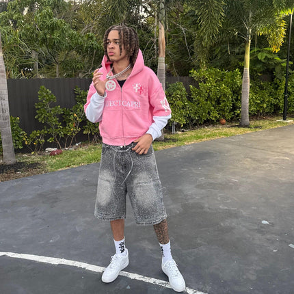 ProjectCapri 'Futbol 10' 500 GSM French Terry Thermal Zip-Up - SOLE SERIOUSS