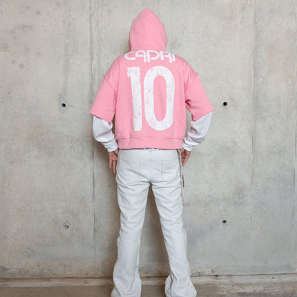 ProjectCapri 'Futbol 10' 500 GSM French Terry Thermal Zip-Up - SOLE SERIOUSS