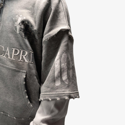 ProjectCapri 'Futbol 10' 500 GSM French Terry Thermal Zip-Up - SOLE SERIOUSS