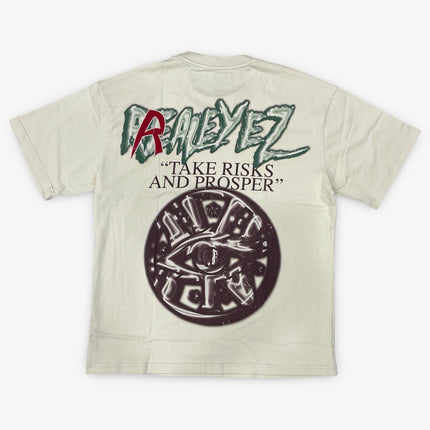 REALEYEZ 'NYC Trap or Die / Take Risks And Prosper' Oversized Tee Cream | SOLE SERIOUSS [2]