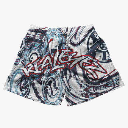 REALEYEZ 'Olympic' Mesh Shorts White / Blue - SOLE SERIOUSS (1)