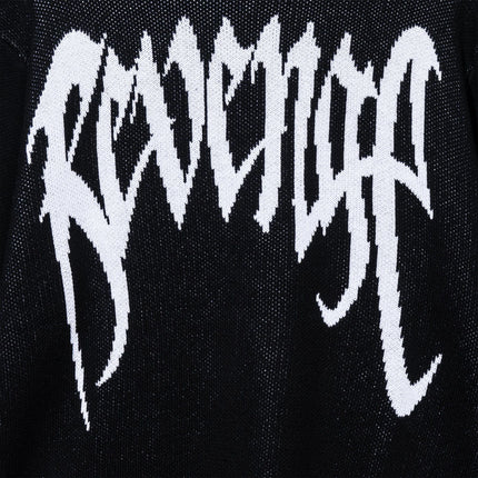 Revenge 'Arch Logo' Knit Crewneck Sweater Black / White - SOLE SERIOUSS (3)