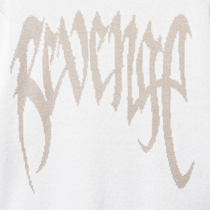 Revenge 'Arch Logo' Knit Crewneck Sweater White / Cream - SOLE SERIOUSS (3)