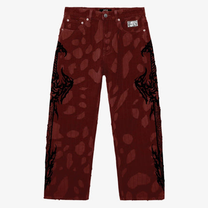 Revenge 'Bloodthorn' Boro Denim Pant Red - SOLE SERIOUSS (1)