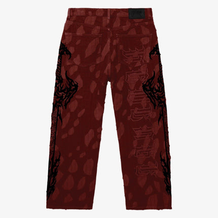 Revenge 'Bloodthorn' Boro Denim Pant Red - SOLE SERIOUSS (2)