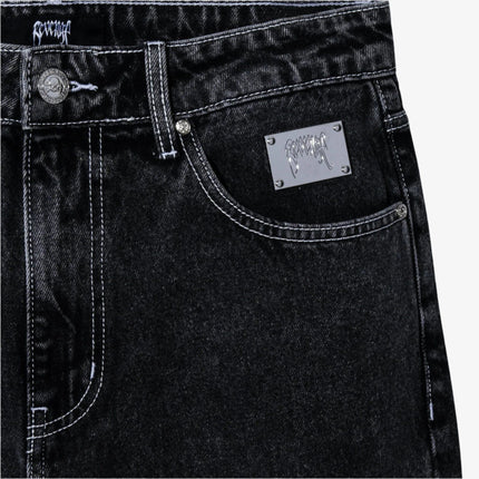 Revenge 'Cross' Denim Pant Washed Black - SOLE SERIOUSS (3)