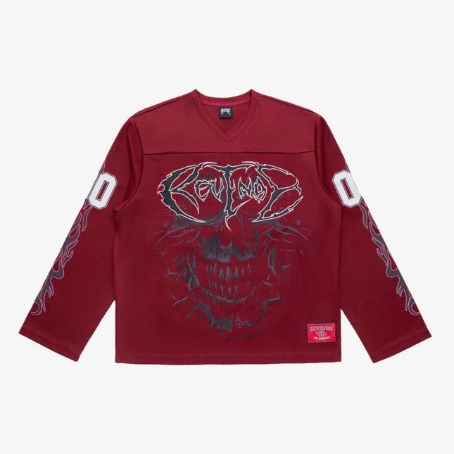 Revenge 'Flame Hockey' L/S Knit Jersey Burgundy - SOLE SERIOUSS (1)