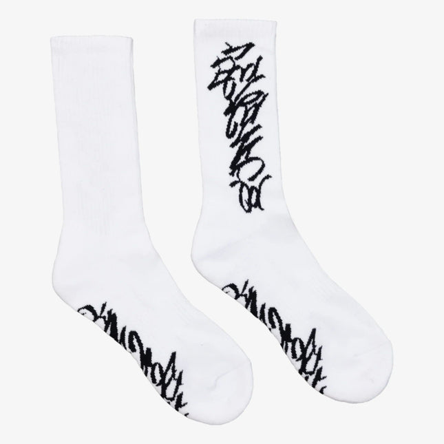 Revenge 'Graffiti' Crew Socks White / Black - SOLE SERIOUSS (1)