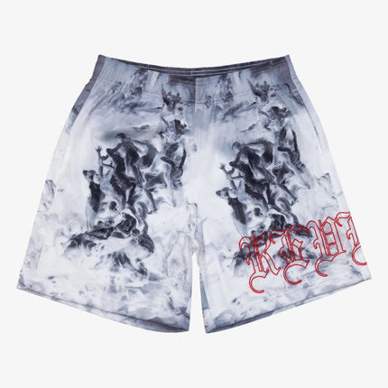 Revenge 'Heaven And Hell Embroidered' Mesh Shorts White - SOLE SERIOUSS (1)