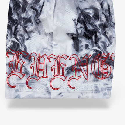 Revenge 'Heaven And Hell Embroidered' Mesh Shorts White - SOLE SERIOUSS (3)