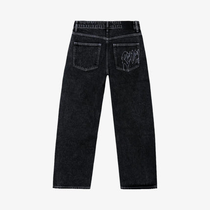 Revenge 'Moto Patch' Denim Pant Washed Black - SOLE SERIOUSS (2)