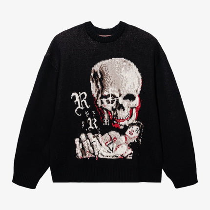 Revenge 'Paralysis' Knit Crewneck Sweater Black - SOLE SERIOUSS (1)