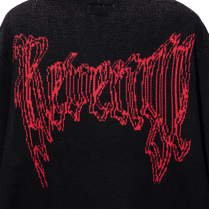 Revenge 'Paralysis' Knit Crewneck Sweater Black - SOLE SERIOUSS (4)