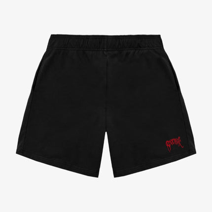 Revenge 'Red Embroidered' Basic Shorts Black - SOLE SERIOUSS (1)