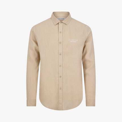 Saint Perry Slim Fit Linen Shirt Beige | SOLE SERIOUSS [1]