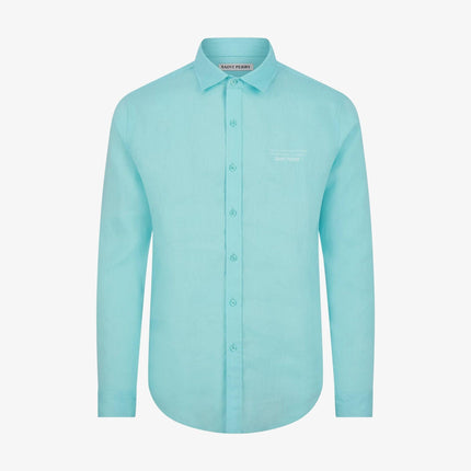 Saint Perry Slim Fit Linen Shirt Light Blue | SOLE SERIOUSS [1]
